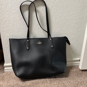 Coach Black Leather Tote